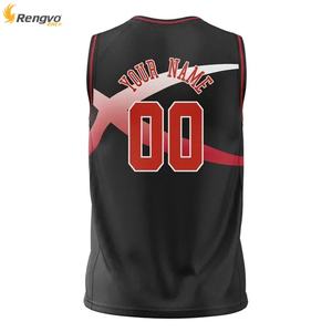 Camiseta de baloncesto Reversible personalizada con logotipo de diseño de talla grande en color estampado por sublimación en blanco OEM - Product Image 2