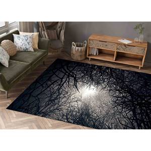 Alfombra Estampada con Diseño de Paisaje Forestal Sereno para Decoración del Hogar, Alfombra de Chenilla - Product Image 1