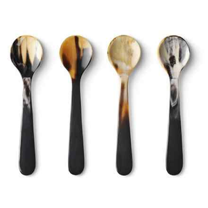 Couverts en bois de qualité supérieure faits à la main à long manche en corne de buffle polie cuillères de service à salade de style animal pour cuillère de cuisine - Product Image 3