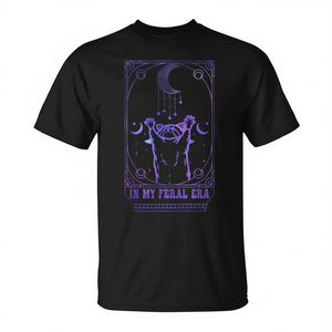T-shirt In My Feral Era Raccoons Howling At The Moon Tarot - Product Image 2
