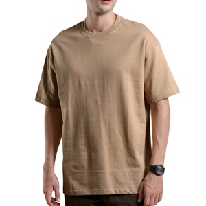 T-shirt Homme Premium 100% Coton Coupe Droite Épaules Tombantes Uni Luxe Léger Respirant Personnalisable avec Logo - Product Image 1