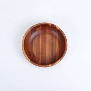 ชามไม้กระถินเทศขายส่ง ชามเสิร์ฟสลัดและผลไม้-ชามรักษ์โลก ปลอดภัยสำหรับงานเลี้ยง ชามสำหรับร้านอาหาร - Product Image 3