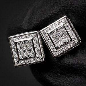 New Arrivals 925 Sterling <b>Silver</b> 18k Gold Hoops Diamond Cz Women <b>Huggie</b> <b>Earrings</b> - Product Image 2