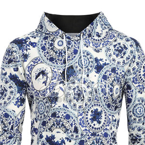 Sudadera con capucha de invierno para hombre personalizada de la mejor calidad Nueva llegada Sublimación de poliéster con diseño de cremallera sólida Patrón de impresión teñido liso - Product Image 5