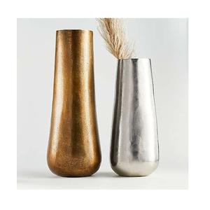 Jarrón de Metal para Decoración del Hogar con Acabado Plateado y Dorado, Exportador de Jarrones de Metal de Aluminio con Diseño Personalizado Hecho a Mano - Product Image 1