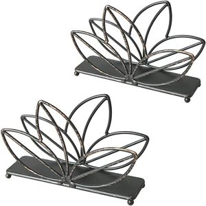 ที่วางผ้าเช็ดปากลวดโลหะดีไซน์ Leaf ที่ทันสมัยสําหรับเคาน์เตอร์ครัวร้านอาหาร - Product Image 2