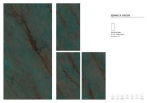 กระเบื้องพอร์ซเลนเคลือบเงาสูงสีเขียว QUMICA - Product Image 3