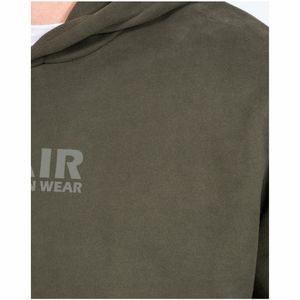 เสื้อฮู้ดสวมหัวผ้าฝ้าย100% โอเวอร์ไซส์สำหรับผู้ชายดีไซน์ไหล่ตกดีไซน์3D ปักลายสีพื้นไซส์ใหญ่สำหรับฤดูหนาว - Product Image 6