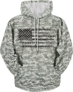 Sudadera con Capucha de Forro Polar para Hombre, Estilo Invernal, Unisex, Estampado Digital Sólido, Teñido Liso, Transpirable, Resistente al Viento, 100% Algodón - Product Image 2