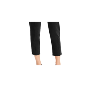 Collezione JM: Pantaloni Skinny Neri a Vita Alta per Donna, Taglia XL Petite, in Tessuto Crepe Antirughe con Lacci e Fiocco - Product Image 3