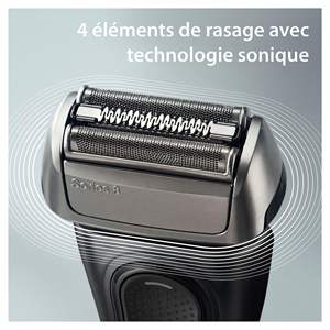 Afeitadora Eléctrica para Hombre, Sistema de Cuatro Cuchillas, Recortadora Integrada, Base de Carga, 1 Hora de Batería, Resistente al Agua IPX7, Color Negro, para Uso Corporal - Product Image 5