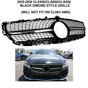 Vente chaude diamant <span class=keywords><strong>GT</strong></span> R style grille de pare-chocs de voiture pour <span class=keywords><strong>Mercedes</strong></span> Benz W218 CLS classe 2015-2018 ABS maille nid d'abeille argent <span class=keywords><strong>calandre</strong></span> - Product Image 5