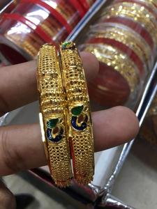 Bracelet de perles indien de bonne qualité, boucles d'oreilles faites à la main, plaqué or micro pour femmes africaines européennes, vêtements de fête - Product Image 3