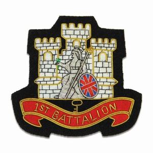 Insignia del 1º Batallón del Regimiento Real Anglico, Insignia Bordada a Mano Personalizada - Product Image 6