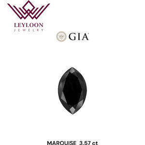 Leyloon gioielli Marquise modificato taglio brillante 3.57ct fantasia nero VVS2 per il diamante naturale certificato per la creazione di gioielli - Product Image 1