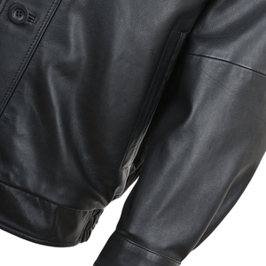 Top Design 100% Veste d'hiver à manches longues et à col montant en cuir de haute qualité pour hommes Design personnalisé disponible à un prix raisonnable - Product Image 4