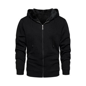 Invierno manga raglán cremallera sudaderas con capucha logotipo personalizado poliéster/algodón al por mayor para hombres - Product Image 2