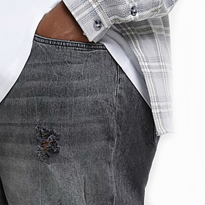 Pantalones Cortos Casuales de Secado Rápido, Transpirables, de Tela Oxford Gruesa 100% Algodón, Corte Holgado con Botones para Hombre, Fabricante Personalizado - Product Image 6