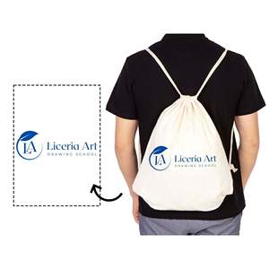 Custom Eco-Friendly Cotton <b>Drawstring</b> <b>Backpacks</b> Personalized Casual Style Promotional Bags with Logo Print Foldable Feature - Product Image 2