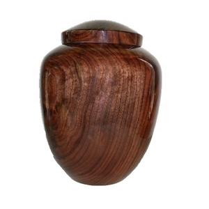 Urnes de crémation en bois de finition polie naturelle décorative faite à la main Urnes commémoratives en bois de cendres de corps humain adulte - Product Image 5