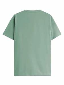 T-shirts en jersey de coton pour hommes, été, 180 grammes, style décontracté ample, broderie 3D, logo personnalisé, broderie 3D, OEM, couleurs unies - Product Image 3