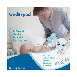 Meilleure Vente PERLA 30 PCS Alèses jetables absorbantes 60x90cm en pâte de cellulose et film PE tissé uni pour bébés et adultes, Vente en gros - Product Image 4