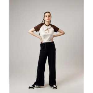 เสื้อยืดแร็กแลน Y2K ผ้าฝ้าย 100% ทรงเข้ารูป สไตล์เซ็กซี่ ระบายอากาศได้ดี ลายตัวอักษรและรูดาว ไซส์ XS XXS แขนสั้น สำหรับฤดูร้อน - Product Image 2