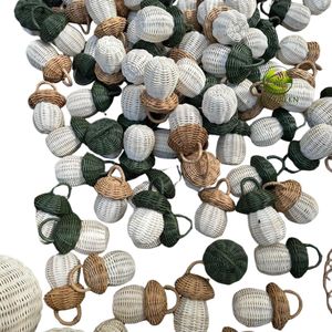Sonajero de ratán natural para bebés, campana tejida de mimbre, mordedor sensorial, juguete para bebés, juguete educativo Montessori, regalo. - Product Image 6