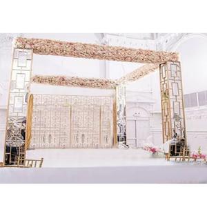 Elegante espejo Mandap para boda EE. UU. Hermosa boda india Mandap Exclusivo tema contemporáneo Boda Mandap - Product Image 1