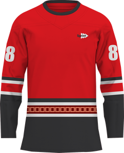 Maillot de Hockey sur glace personnalisé de haute qualité Dernière impression par sublimation Vêtements de Hockey Slim Fit à séchage rapide - Product Image 2
