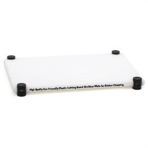 Planche à découper en plastique écologique de haute qualité 40x30cm blanche pour la cuisine - Product Image 3