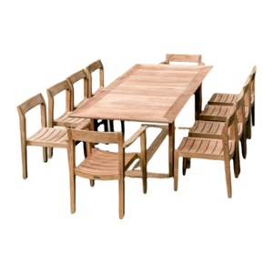 Minimalist Design Patio Dining Wood Furniture <b>Set</b> with Teak Wooden Frame Material for Home Furniture Decoration - Product Image 1