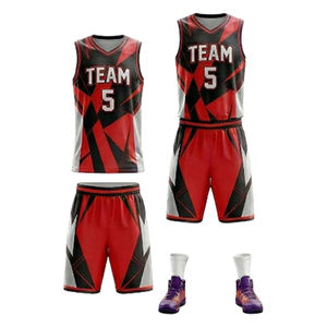 Uniforme de basket-ball de haute qualité en gros, manches courtes, 100% polyester, respirant, antibactérien, unisexe, adulte, prix bas - Product Image 1