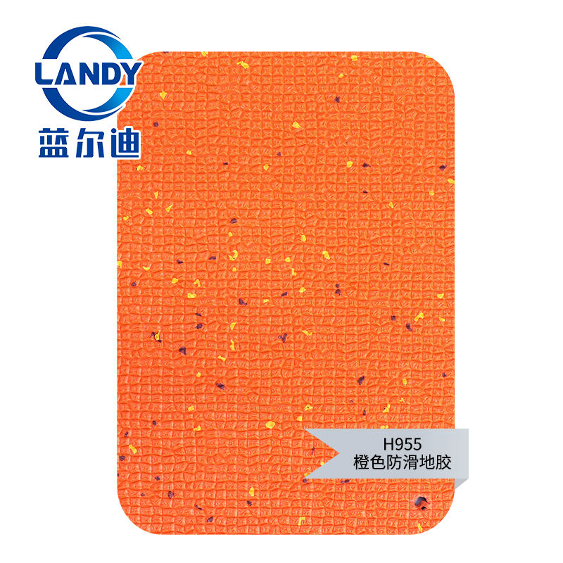 orange PVC non-slip floor