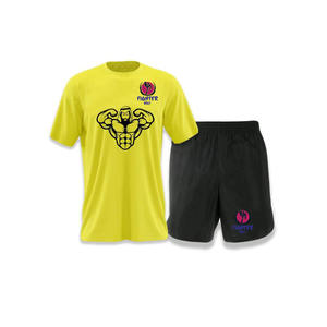 Tenue de sport courte d'été pour homme T-shirt et short de loisir à manches courtes pour homme 2 pièces Ensembles pour homme avec logo personnalisé - Product Image 1