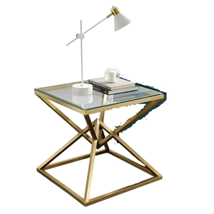 Luxury <b>Gold</b> <b>Chrome</b> Finished Metal Classic Side Table Marble Top For Home Living Metal Classic New Design Side Table For Home - Product Image 3