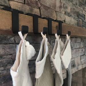 Support de bas de couleur noire forme Simple idéal pour les cadeaux accessoires de fête de fête fournitures parfait pour le décor suspendu de Noël - Product Image 2