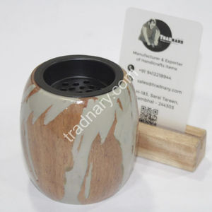 Dernier brûleur traditionnel en bois de Mubkhar Bukhoor brûleur d'encens à usage intérieur pour Ramadan Eid Tradnary Exim Pvt Ltd - Product Image 1