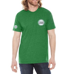 T-shirts Bella Canvas vert olive unisexes, t-shirt en coton, t-shirt vert kiwi en tissu mélangé - Product Image 3