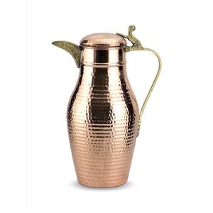 Carafe à eau en cuivre pur au design moderne et luxueux, décoration de table de cuisine, maison, hôtel, restaurants, compatible lave-vaisselle et micro-ondes, vente en gros - Product Image 4
