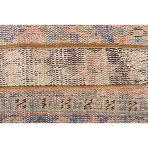 Turkish Rug 1.5x3.9 ft, <b>Brown</b> Blue Moroccan <b>Wool</b> Vintage Rug - Product Image 5