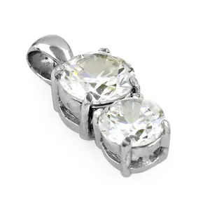 "Crystal Pendant for Women Elegant <b>Silver</b> Cubic Zirconia <b>Charm</b>" - Product Image 2