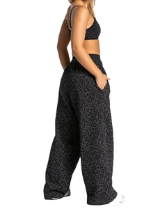 Customized Jogger Pants High Waist Cotton Fleece <b>Elastic</b> Waistband OEM Factory Supply Women Trousers - Product Image 3