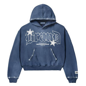 Conjunto de Sudadera con Capucha y Pantalones de Chándal con Diseño Moderno y Estampado Desgastado, Cómodo, de Tela de Algodón Afelpado, para Invierno - Product Image 3