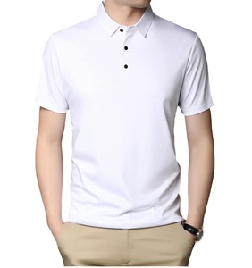 Polos de calidad superior Casual Nuevo estilo Regular Fit Quick Dry Manga corta Algodón orgánico Polos blancos Ropa de hombre - Product Image 1