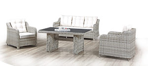 Hôtel moderne fabriqué en Turquie carcasse en aluminium rotin table de jardin chaise 4 pièces ensemble mobilier d'extérieur - Product Image 2