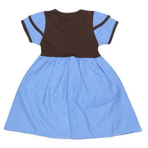 Robe fantaisie imprimée à manches courtes pour filles - Bleu clair - Product Image 2