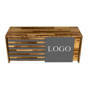 1.8m Melaleuca Wood Reception <b>Desk</b> Modern Design Durable Adjustable <b>Foldable</b> for School Bar Hospital Supermarket Basement Use - Product Image 5