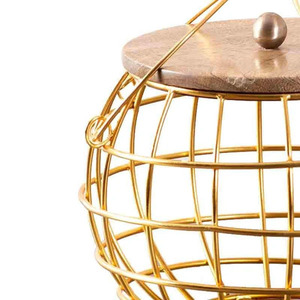 Panier de fruits fait à la main doré de haute qualité pour la décoration de la maison - Product Image 2