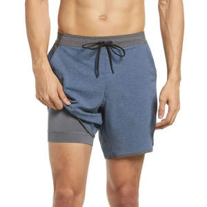 Vente en gros de shorts de course à compression sportifs solides 100% coton pour hommes respirants à séchage rapide de haute qualité - Product Image 6